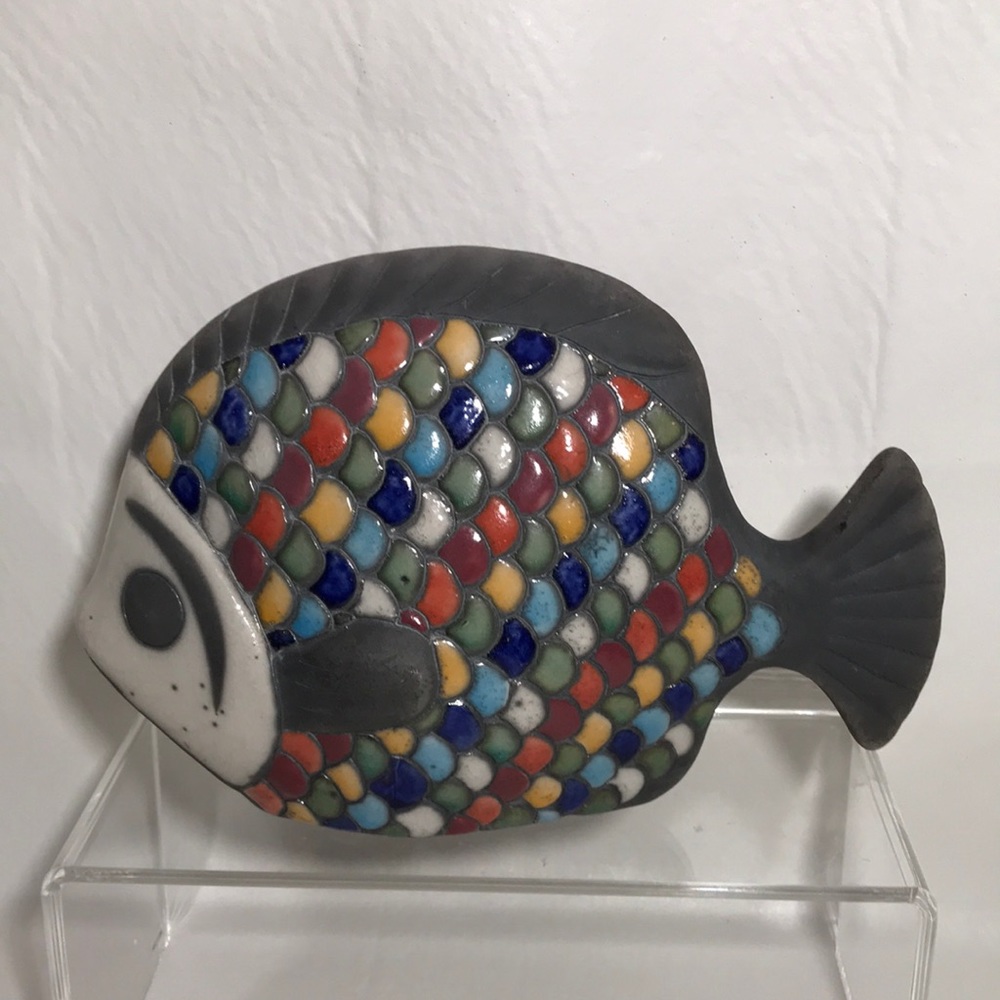 Xochiquetzal Stoneware Ceramic Mexico Fish Figure